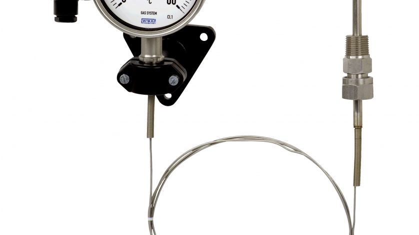 Termometro de dilatación de gas con capilar
