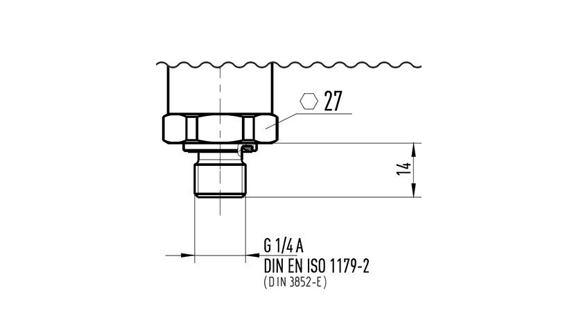 Norma conexión DIN 3852-E DIN EN ISO 1179-2