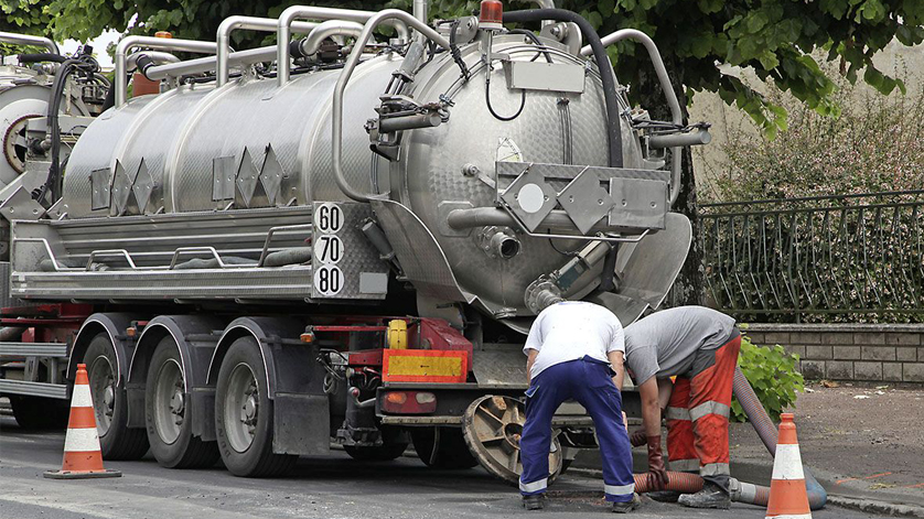 El apagallamas protege las cisternas de los camiones de aguas residuales