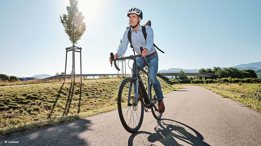 La bicicleta como "vehículo de empresa" protege el clima y favorece la salud.